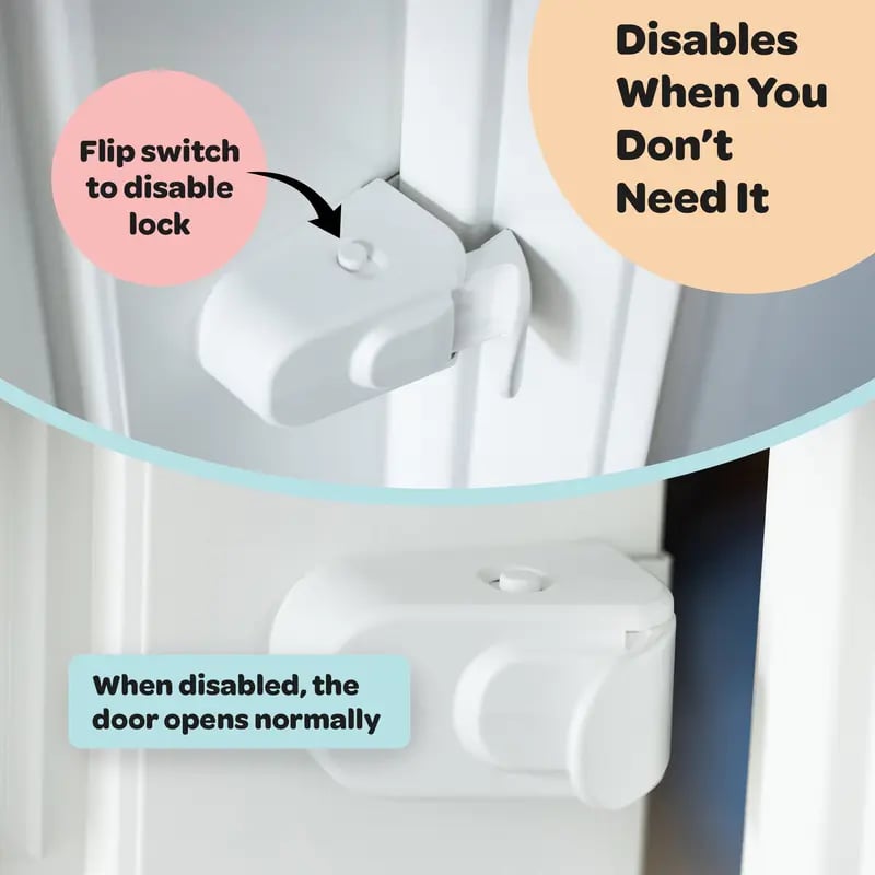 🔒 No-Drill Adjustable Door Safety Lock For Kids