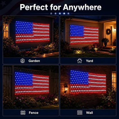 🔥Last Day: 49% OFF-Solar American Flag Net Lights