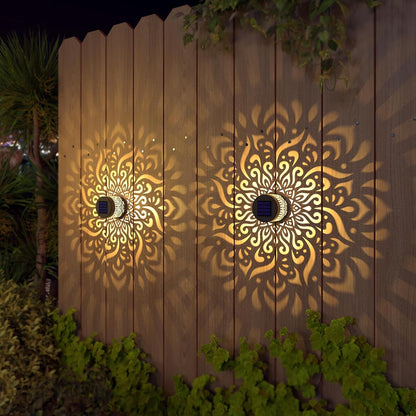 Solar Fence Lights Metal Solar Powered