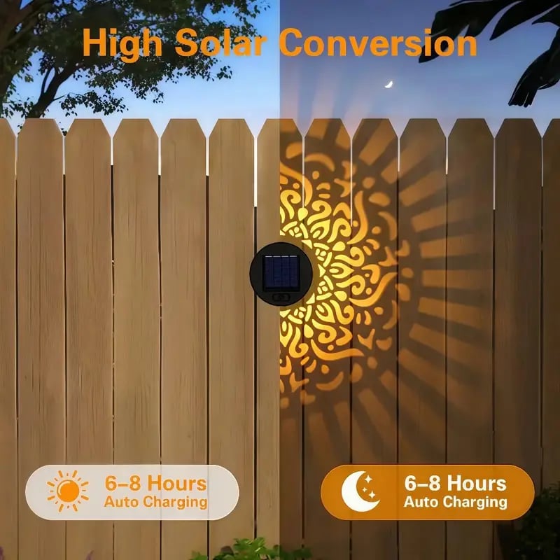 Solar Fence Lights Metal Solar Powered