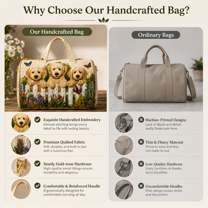 🐕 Golden Retriever Garden Tote Bag