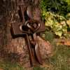 🔥LAST DAY 50% OFF - ❤️100% Hand-Carved Intertwined Hearts Natural Wooden Cross✝️