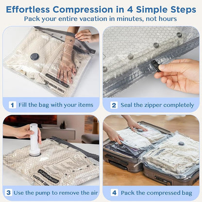 🔥Cordless Travel Vacuum Storage Compression Bag Set✈️