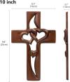 🔥LAST DAY 50% OFF - ❤️100% Hand-Carved Intertwined Hearts Natural Wooden Cross✝️