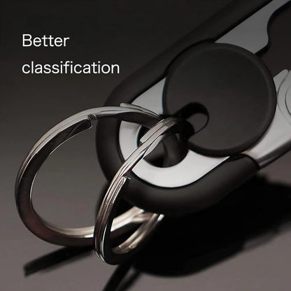 Heavy Duty Carabiner Keychain with Dual Rings for Men