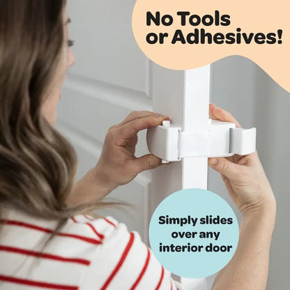 🔒 No-Drill Adjustable Door Safety Lock For Kids