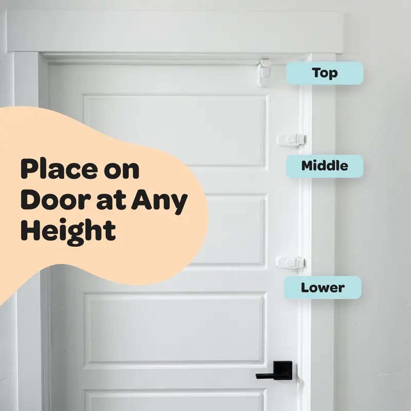 🔒 No-Drill Adjustable Door Safety Lock For Kids