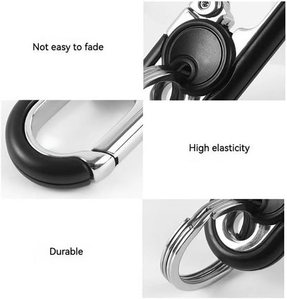 Heavy Duty Carabiner Keychain with Dual Rings for Men