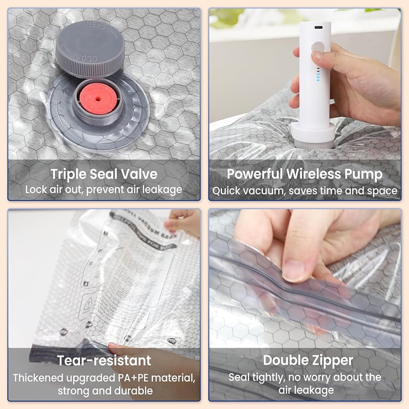 🔥Cordless Travel Vacuum Storage Compression Bag Set✈️