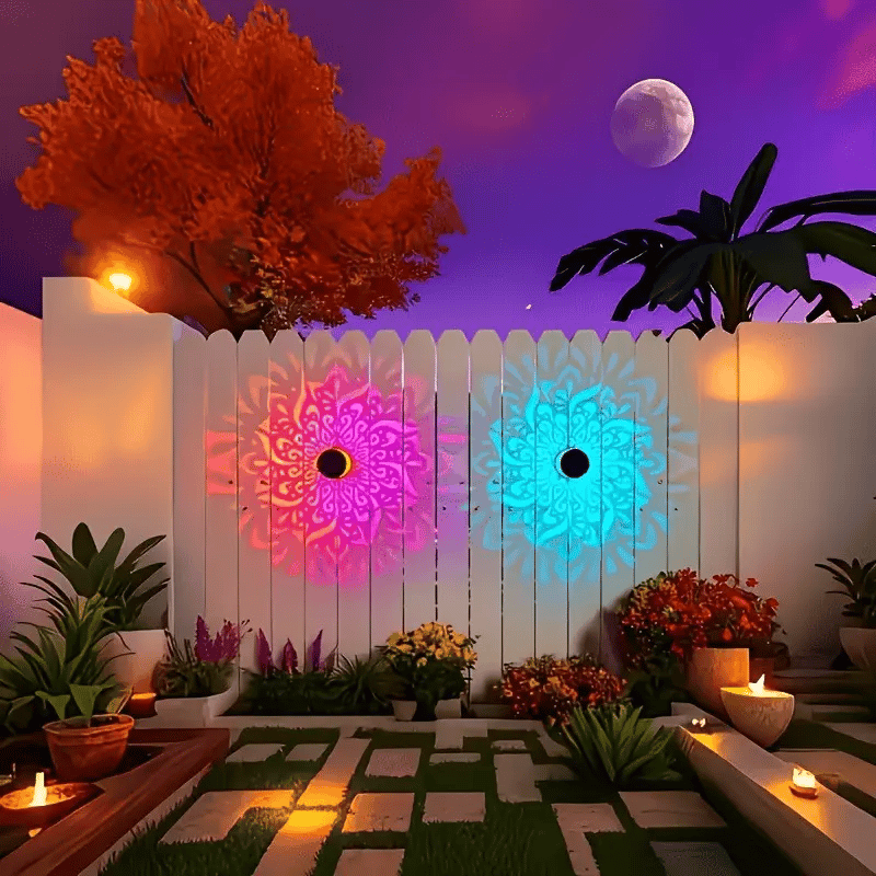 Solar Fence Lights Metal Solar Powered