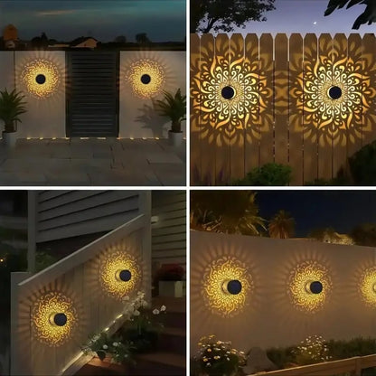 Solar Fence Lights Metal Solar Powered