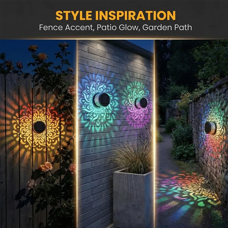Solar Fence Lights Metal Solar Powered